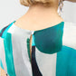 Abstract Boat-neck Midi Dress