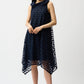 polka dot navy dress