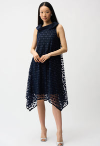 polka dot navy dress