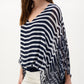 V-neck Striped Pullover