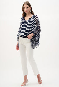 V-neck Striped Pullover