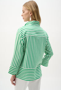 Stripe Print Straight Shirt