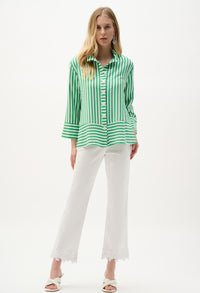 Stripe Print Straight Shirt