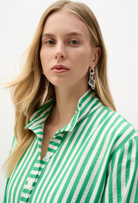 Stripe Print Straight Shirt