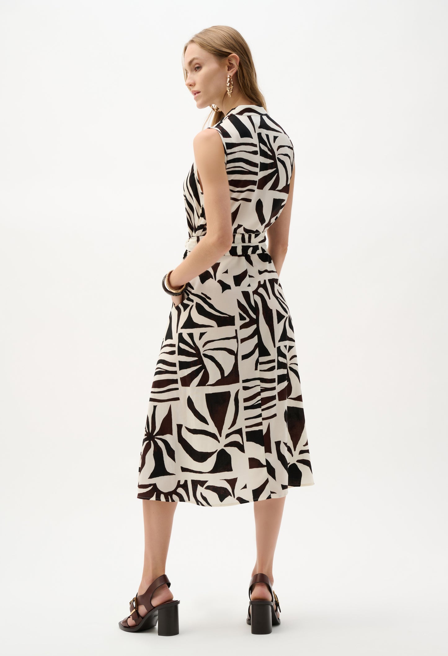Midi Wrap Dress With Belt