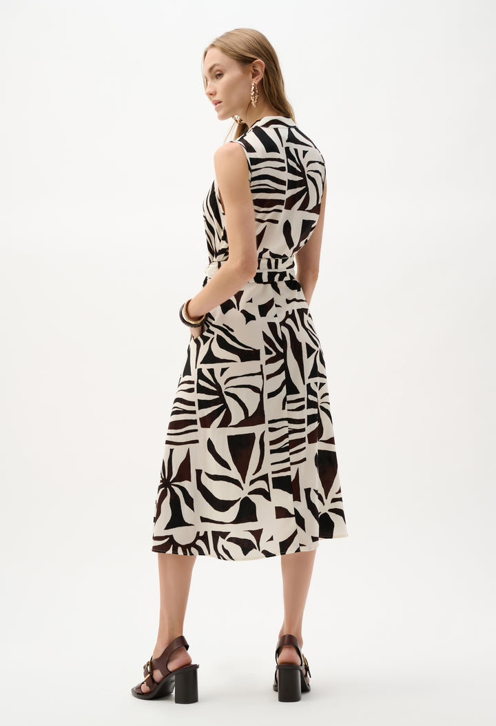 Midi Wrap Dress With Belt