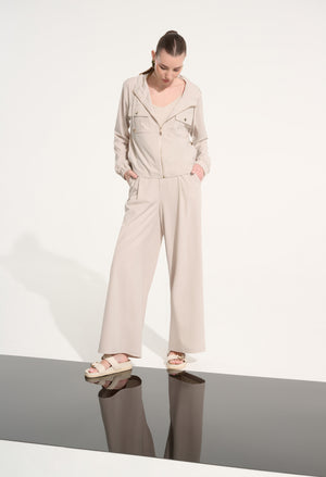 Pull-on Wide Leg Trousers