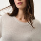 Metallic Knitted T-shirt with Rhinestones