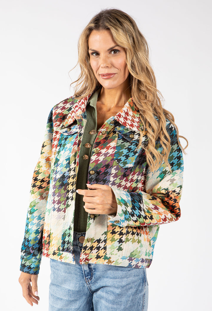 Houndstooth Tapestry Jacket