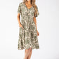 Vine Print Midi Dress