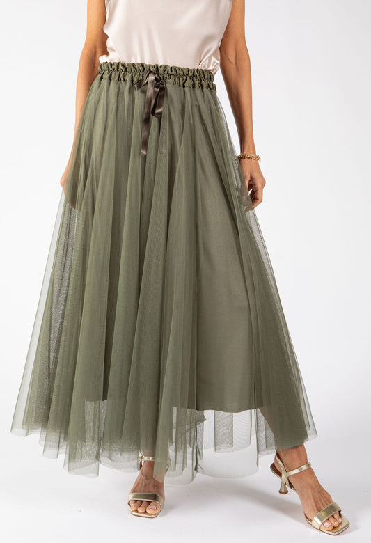 Tulle Midi Skirt