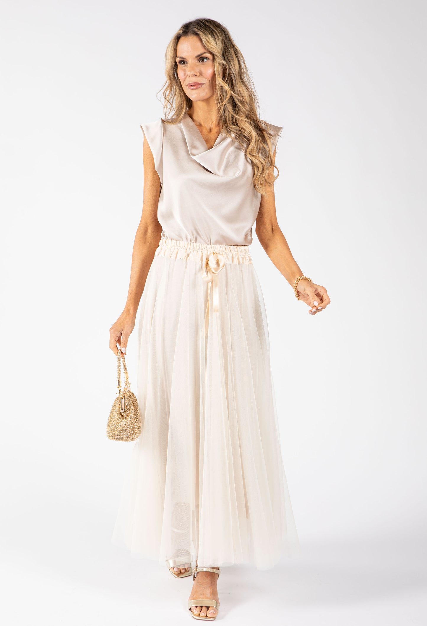 Tulle Midi Skirt