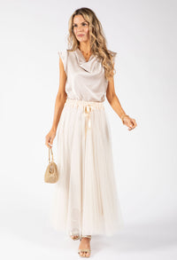 Tulle Midi Skirt