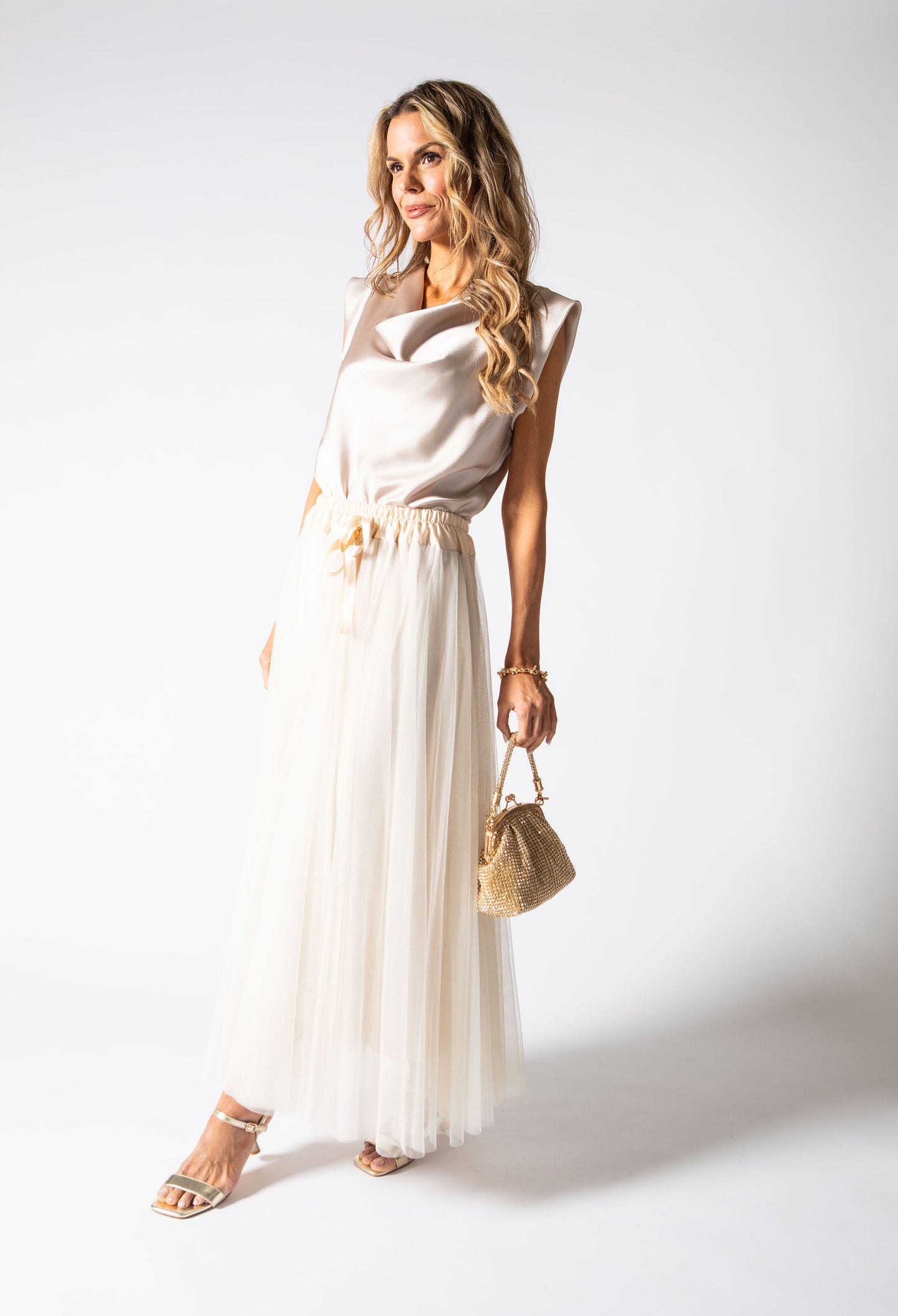 Tulle Midi Skirt
