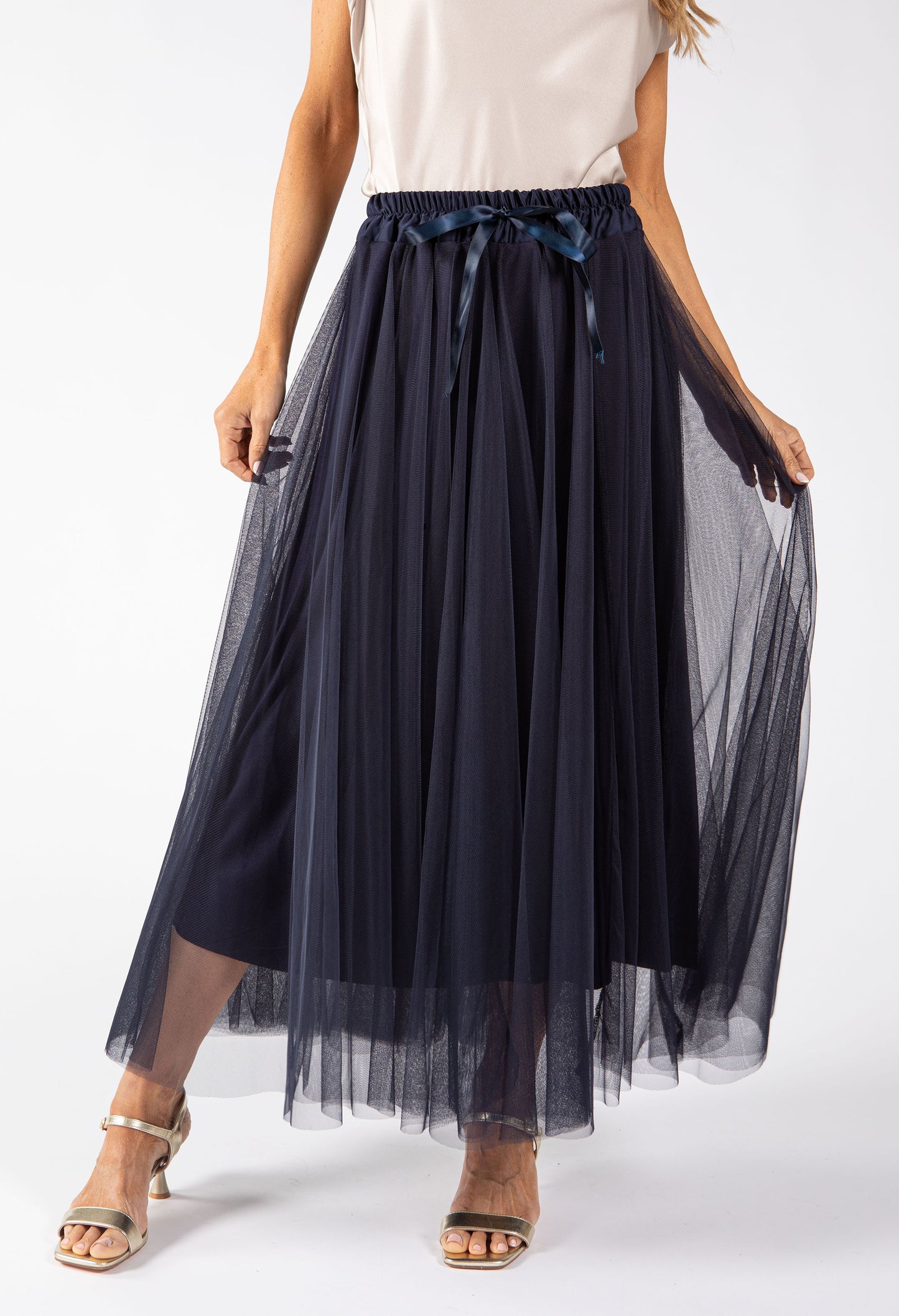 Tulle Midi Skirt