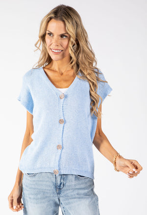 Gold Button Knitted Vest