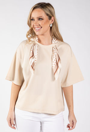 Polka Dot Scarf Top