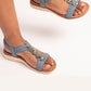 blue floral sandal