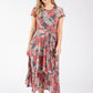 Floral Mesh Midi Dress