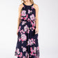 Floral Print Halter Maxi Dress