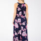 Floral Print Halter Maxi Dress