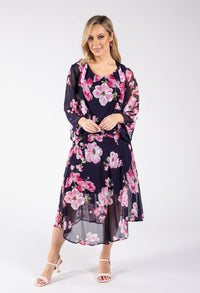2 Piece Floral Midi Dress