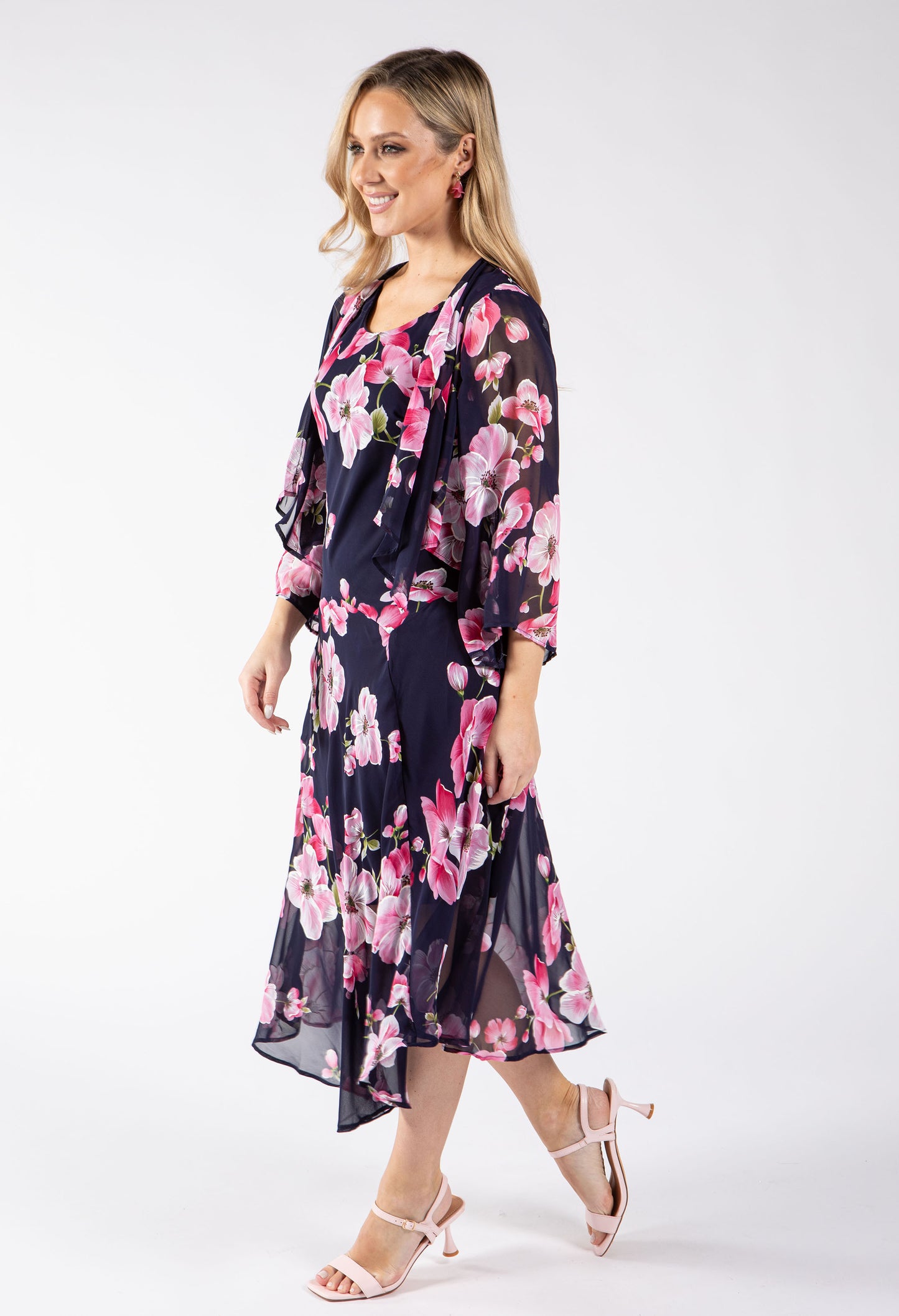 2 Piece Floral Midi Dress