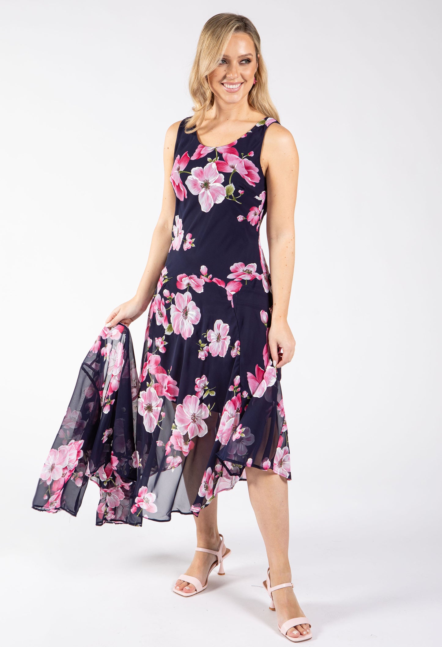 2 Piece Floral Midi Dress