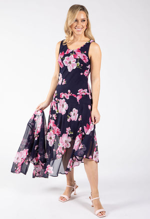 2 Piece Floral Midi Dress