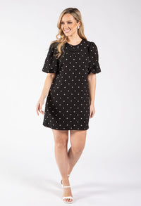 Oriental Style Polka Dot Dress