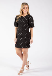 Oriental Style Polka Dot Dress