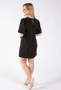 Oriental Style Polka Dot Dress