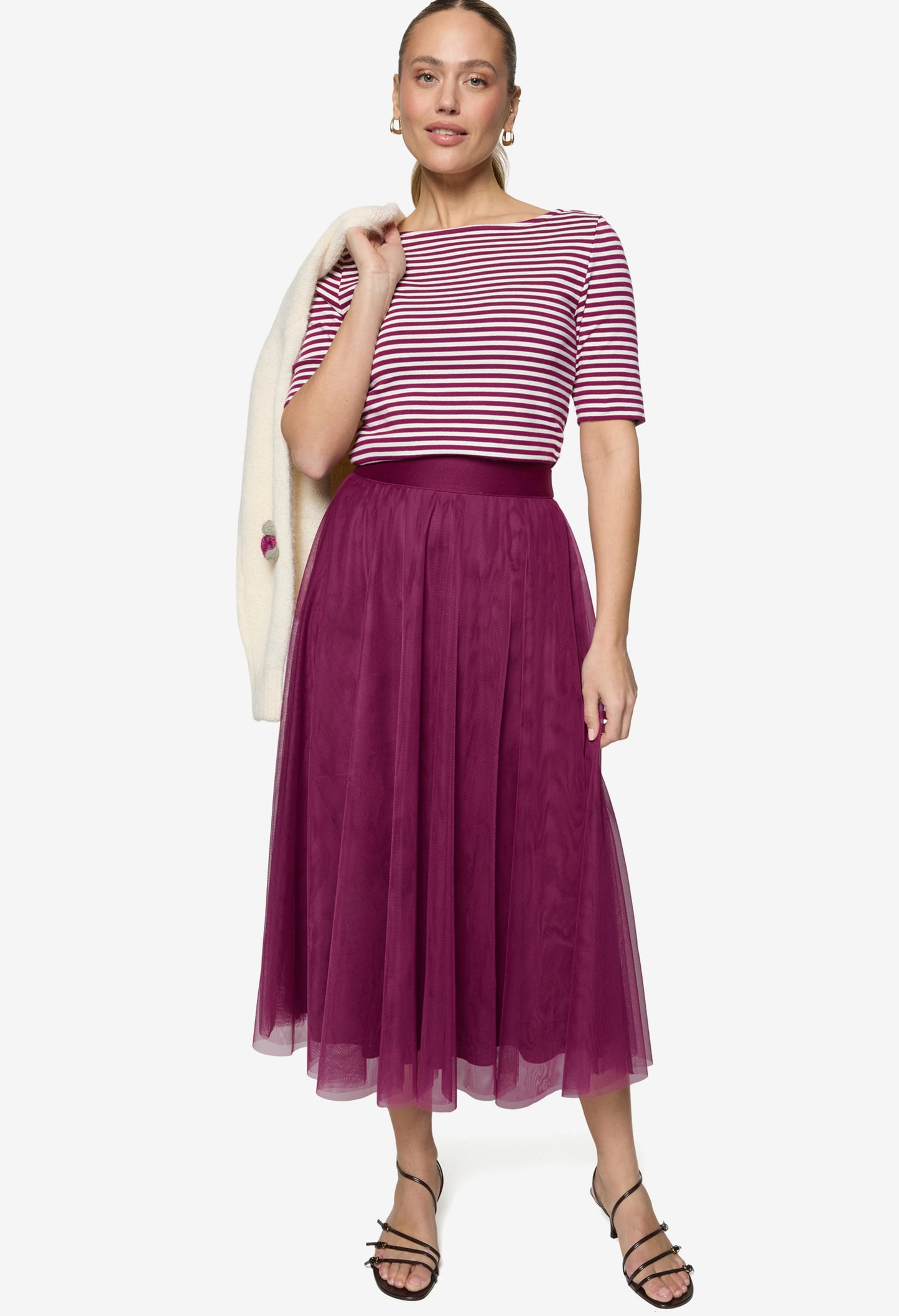Tulle Midi Skirt