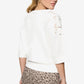 Sweatshirt with lace pattern