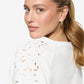 Sweatshirt with lace pattern