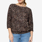 3/4 Sleeve Leopard Print Top