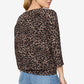 3/4 Sleeve Leopard Print Top