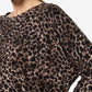 3/4 Sleeve Leopard Print Top