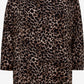 3/4 Sleeve Leopard Print Top