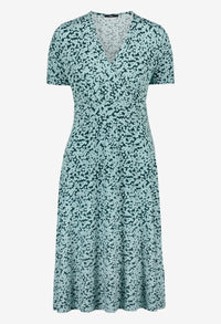 Ditsy Print Wrap Dress