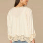 Open Front Crochet Cropped Woven Jacket