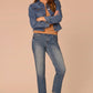 Long Sleeve Button Up Denim Jacket