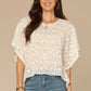 Floral Lace Knit Poncho