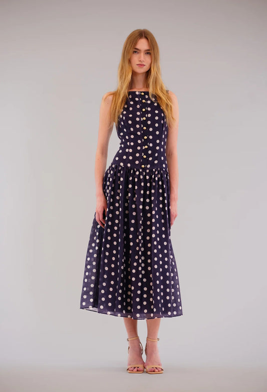 Polka Dot Midi Dress