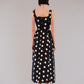 Polka Dot Bow Detail Midi Dress