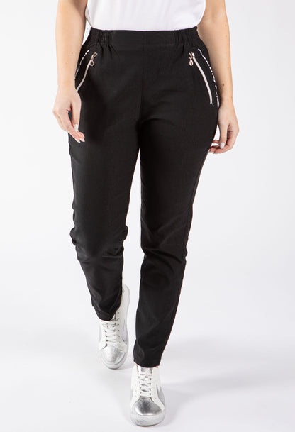 Relaxed Fit Pull On Trousers