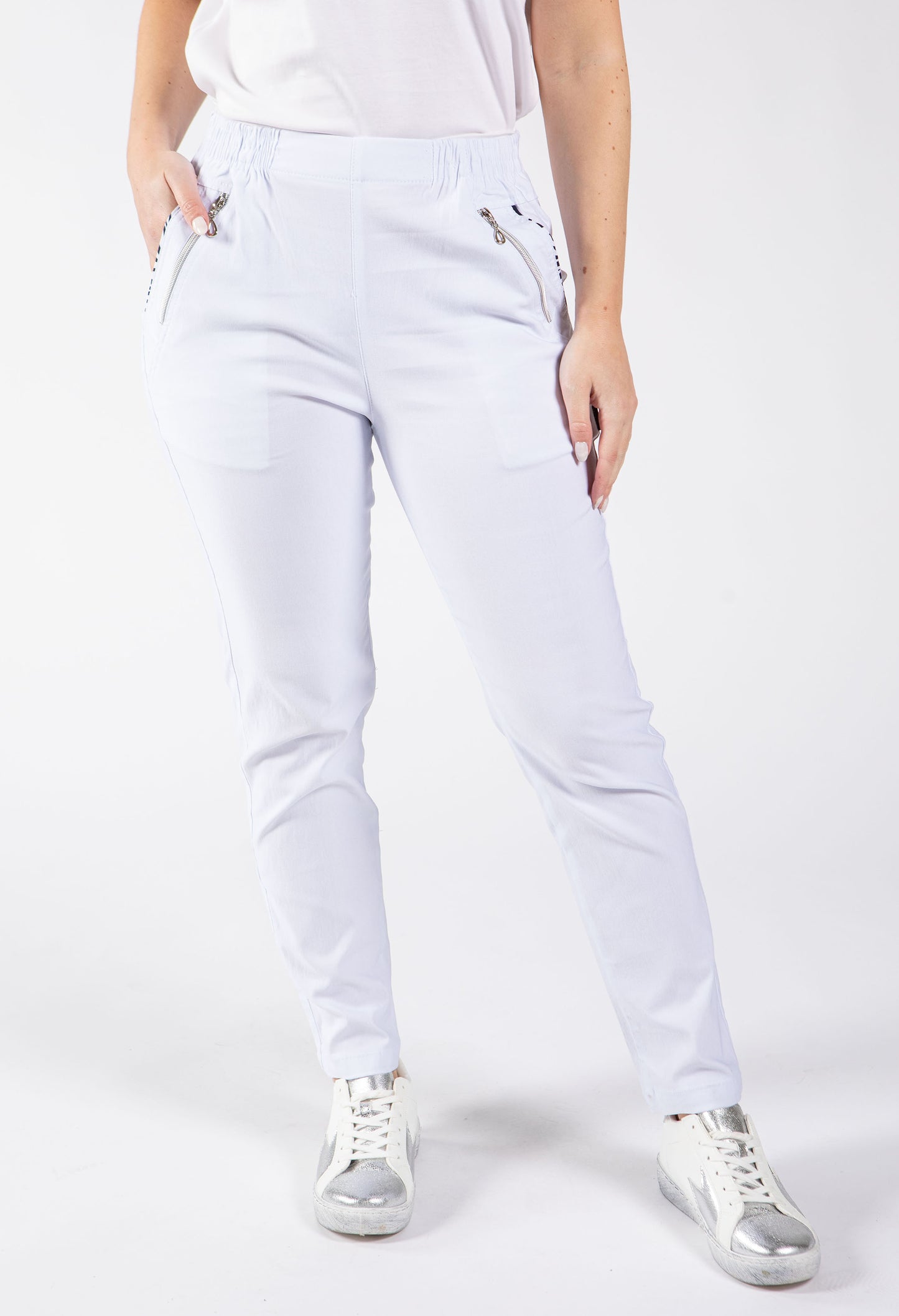 Relaxed Fit Pull On Trousers