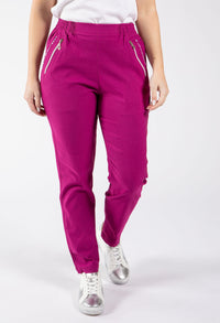 Relaxed Fit Pull On Trousers