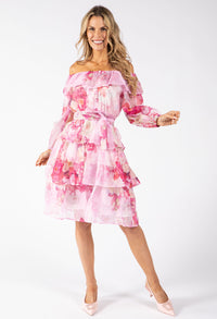 Floral Print Tiered Dress