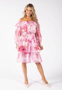 Floral Print Tiered Dress
